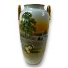 Image 2 : Vintage Hand Painted Nippon Double Handle Nature Scene Vase