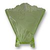 Image 2 : Vintage Floral Themed 3 Footed Uranium Glass Vase
