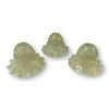 Image 2 : 3 Uranium Opalescent Glass Fluted Lamp Shades