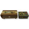 Image 1 : Musical Jewellery Box And Tin With Assorted Miniature Pottery Ware