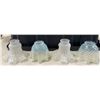 Image 1 : 4 Vintage Fluted Lamp Shade: 2 Opalescent 2 Frosted