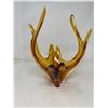 Image 2 : Vintage Amber Chalet Art Glass Vase