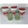 Image 1 : 5Pcs Of Kitchenware: 2 Uranium Shakers & 3 Labeled Hornsea Canisters