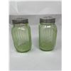 Image 2 : 5Pcs Of Kitchenware: 2 Uranium Shakers & 3 Labeled Hornsea Canisters