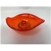 Image 2 : 2 Vintage Red Art Glass Candle Holders