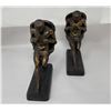 Image 3 : Pair Of Vintage Bronze Figural Men Bookends
