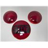 Image 1 : 2 Red Railroad Lantern Glass Lenses & 1 Stop Dominion Auto Red Light Lense