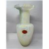 Image 2 : 2 Vintage Vases: Fenton Pink Satin Fluted & Murano Multi Coloured