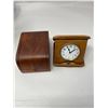 Image 1 : 2Pcs Of Vintage Collectibles: Touchwood Jewellery Box & Swiss Made Table Clock