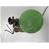 Image 2 : Vintage Cast Metal Native Indian Shooting Arrow Table Lamp + Uranium Glass Brain Globe