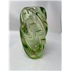 Image 2 : Vintage Lime Green Art Glass Vase
