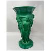 Image 1 : Beautiful Malachite Nude Women Motif Vase *Damaged*