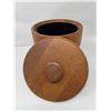 Image 3 : Mid Century Modern Teak Lidded Ice Bucket With Black Glass Insert