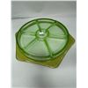 Image 2 : Vintage Uranium Glass With Gold Trim Platter