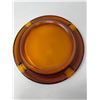 Image 2 : 3 Coloured Glass Ashtrays: 2 Amber 1 Purple
