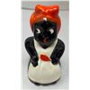 Image 2 : Vintage Hand Painted Ceramic Black Americana Salt + Pepper Shakers