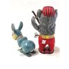 Image 2 : 2 Vintage Wind-Up Tin Toys: Linemar Hopping Rabbit & Bear Hunter