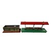 Image 1 : 2 Vintage Model Train Accessories: Marx Tin Wheaton Electric Station & Lionel Platform