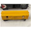 Image 2 : 4 Vintage Plastic Lionel Toy Trains: Boat Transporter, Horse Transporter, & Cp Rail