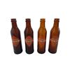 Image 1 : 4 Vintage Amber Glass Orange Crush Crinkle Bottles