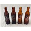 Image 2 : 4 Vintage Amber Glass Orange Crush Crinkle Bottles