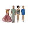 Image 1 : 4Pcs Of Vintage Dolls: 2 Barbies, 1 Ken, And An Unbranded Doll