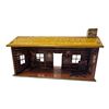 Image 2 : Vintage  Marx Bar-M-Ranch Tin Cabin Toy With Plastic Log Fencing