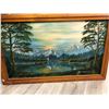 Image 2 : Vintage Framed Original Oil On Canvas Painting  Liard Valley Yukon Trappers Joe