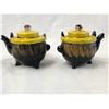 Image 2 : 2 Hand Painted Clown Teapot Salt+Pepper Shakers