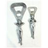 Image 1 : 2 Vintage Cast Aluminum Nude Women Bottle Openers