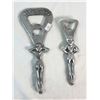 Image 2 : 2 Vintage Cast Aluminum Nude Women Bottle Openers