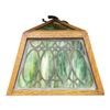 Image 1 : Vintage Slag Stained Glass Hanging Light Fixture