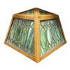 Image 2 : Vintage Slag Stained Glass Hanging Light Fixture