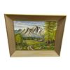 Image 1 : Framed Original Oil On Board Painting By Amy Turnley "Old Man In The Mountain"