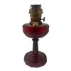 Image 1 : Rare Original Red Lincoln Draped Aladdin Oil Lamp