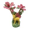 Image 1 : Vintage Richard Singer And Sons Ceramic Glass Deer Floral Lamp