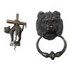Image 1 : Cast Metal Lion Head Door Knocker & Cast Iron Black Cat Oslo Crest Corkscrew