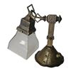 Image 1 : Vintage Wall Hanging Light Fixture With Punched Metal Transition