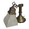 Image 2 : Vintage Wall Hanging Light Fixture With Punched Metal Transition
