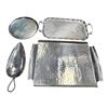 Image 1 : 4 Vintage Punch Metal Trays