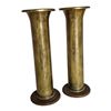 Image 1 : Pair Of Trench Art Vases On Wooden Bases