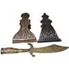 Image 1 : 2 Vintage Metal Clips And Trench Art Knife