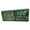 Image 1 : Vintage B.C. 100 Years Of Progress Self Framed N Plate
