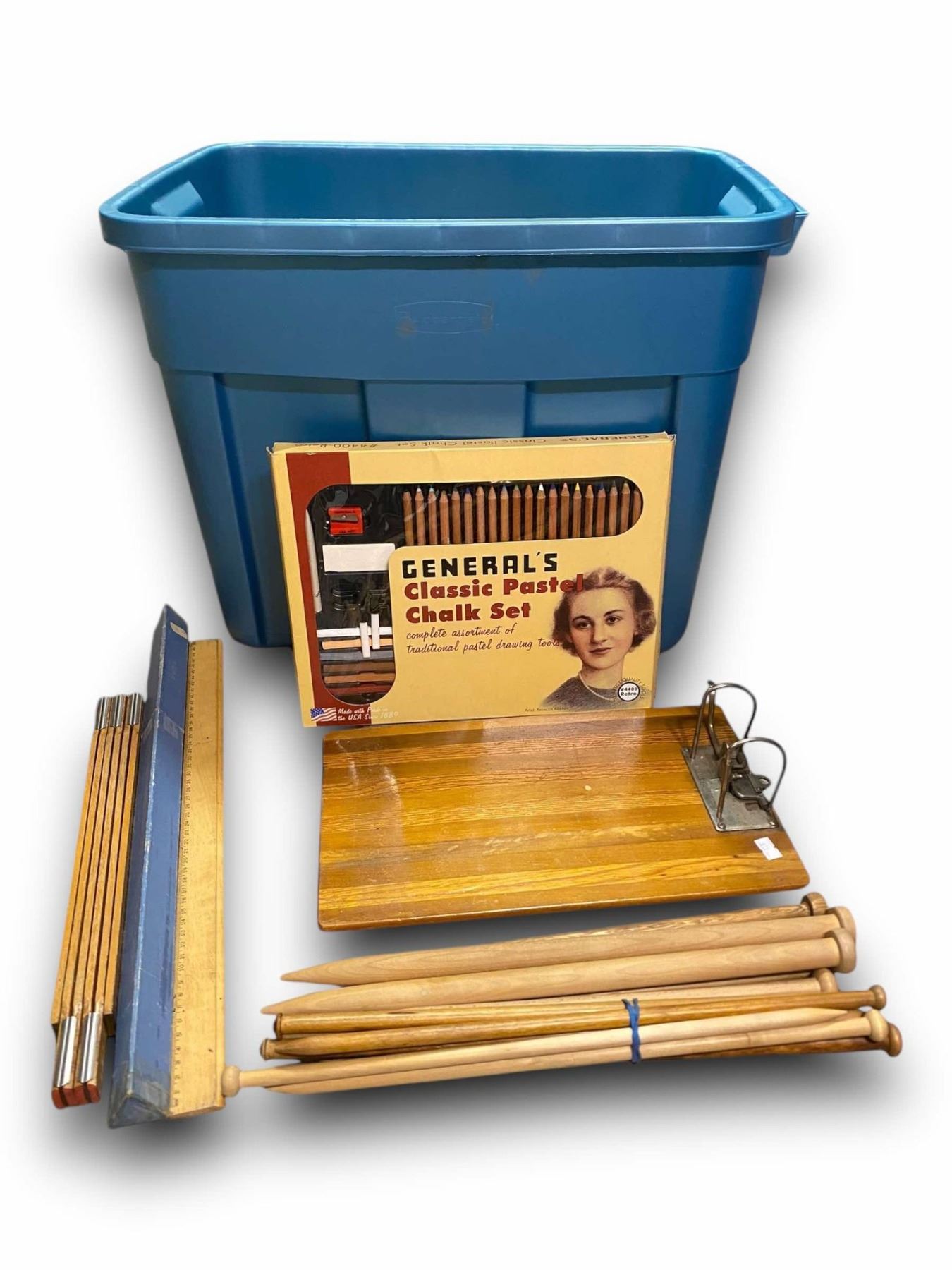 Assorted Vintage School Supplies: Pencils, Rulers, Flash Cards, & More