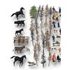 Image 2 : Assorted Plastic Model Train People, Trees, & Fence