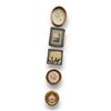 Image 1 : 5 Framed Vintage Art Pieces: Prints, Porcelain, Petit Point, & More