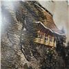 Image 2 : Framed Vintage Silk Screen Asian Print Mountain Scene