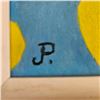 Image 2 : Vintage Framed Original Oil On Canvas Painting Signed Jp