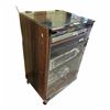 Image 1 : Vintage Rolling Multi-Media Console With Various Electronics