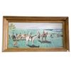 Image 1 : Vintage Framed Original Oil On Canvas Painting "White Invaders" Artist Signed